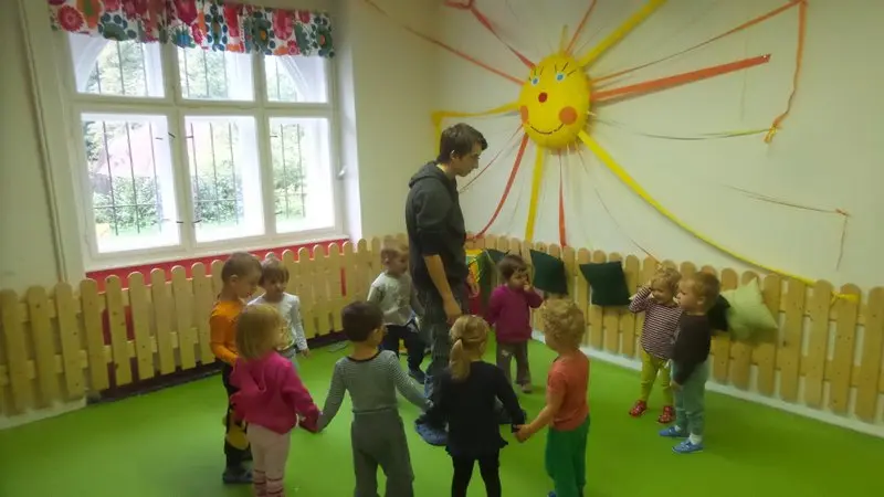 Klaun Kvítko přišel do školky