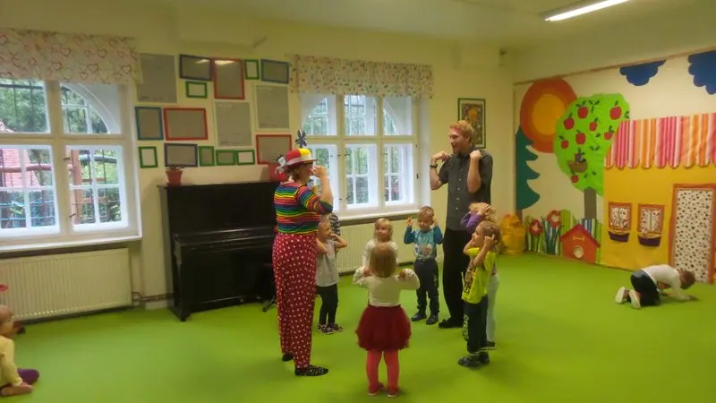 Klaun Kvítko přišel do školky