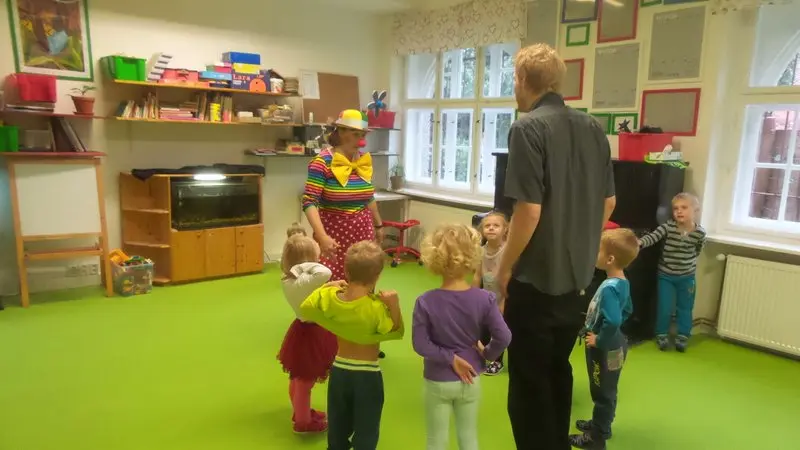 Klaun Kvítko přišel do školky