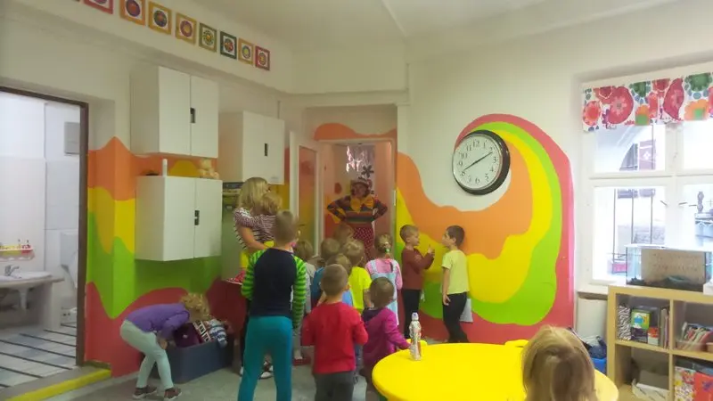 Klaun Kvítko přišel do školky