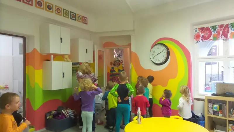Klaun Kvítko přišel do školky