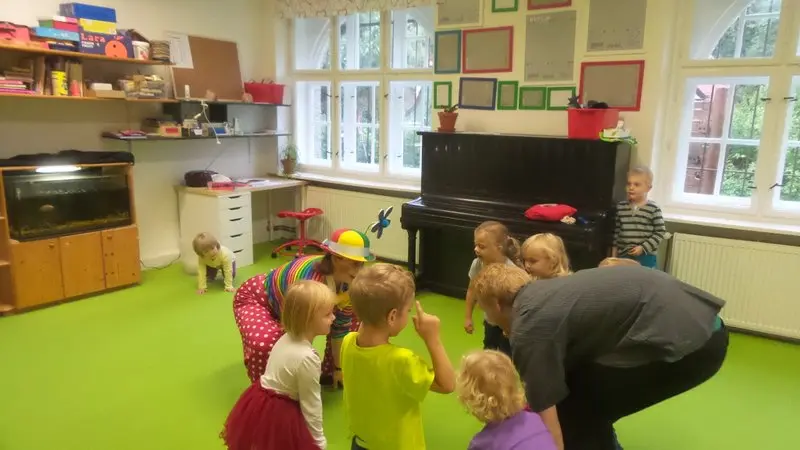 Klaun Kvítko přišel do školky