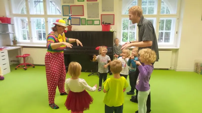 Klaun Kvítko přišel do školky