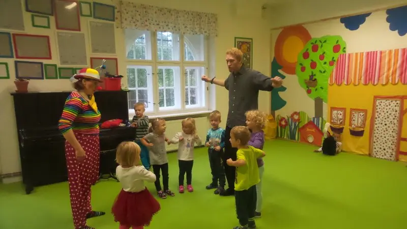 Klaun Kvítko přišel do školky