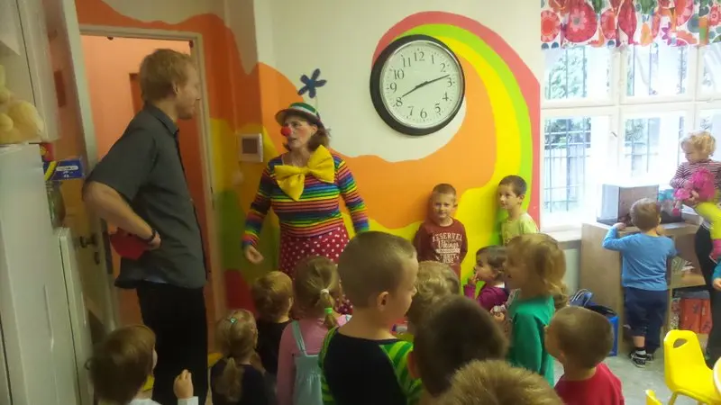 Klaun Kvítko přišel do školky