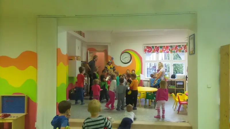 Klaun Kvítko přišel do školky