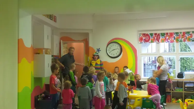 Klaun Kvítko přišel do školky