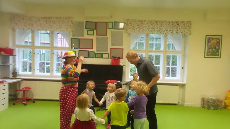 Klaun Kvítko přišel do školky