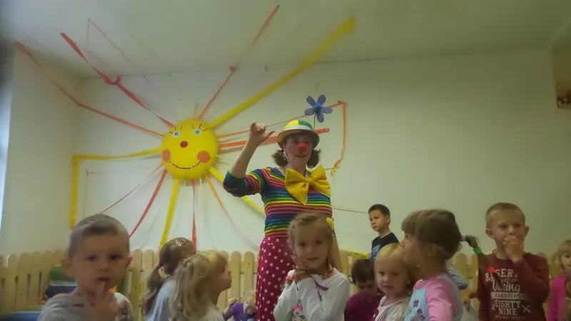 Klaun Kvítko přišel do školky